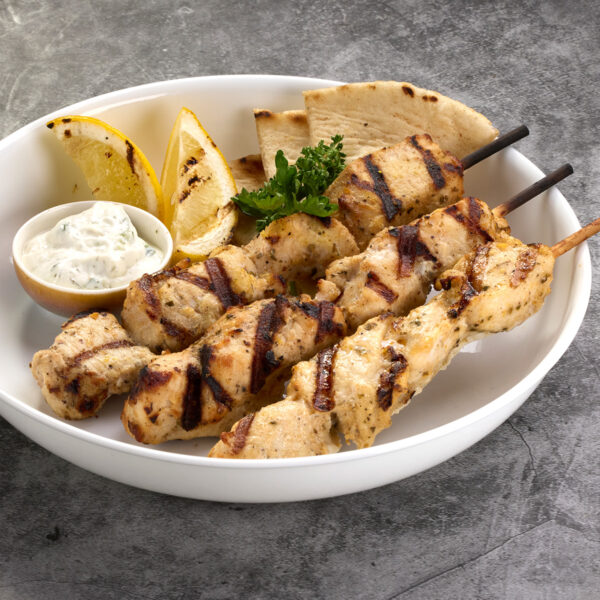 Cooked Bulk Chicken Souvlaki Marinated, Unskewered